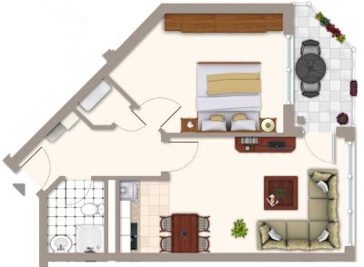 Komplett Renoviert & Bezugsfrei: 2-Zi.-EG-Wohnung mit Balkon