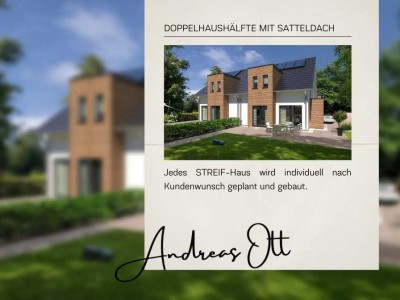 Doppelhaushälfte mit PV-Anlage, großen Garten