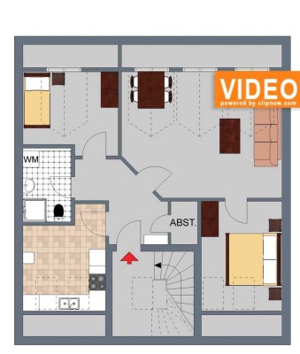 Attraktive 3-Zimmer-Citywohnung mit Einbauküche und Kellerraum in gepflegtem 4-Familienhaus