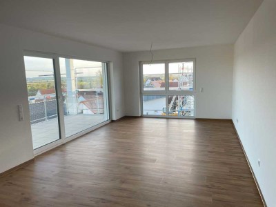 Attraktive 3-Zimmer-OG-Wohnung mit toller Aussicht.  BJ 2023, moderne Küche