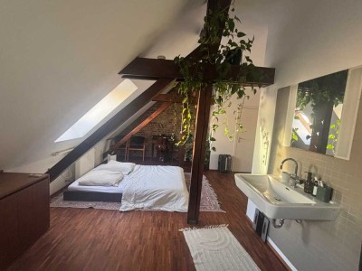 Luxuriöses Penthouse mit 2 Zimmern und Balkon in Berlin-Friedrichshain