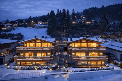 Moderne Neubauwohnung im alpinen Stil