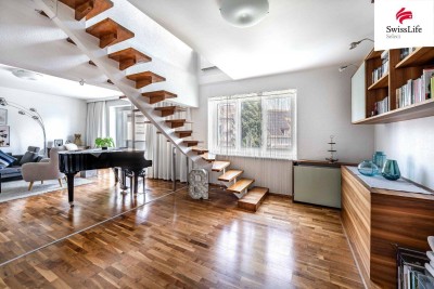 Großzügige &amp; stilvolle Maisonette mit sonniger Dachterrasse