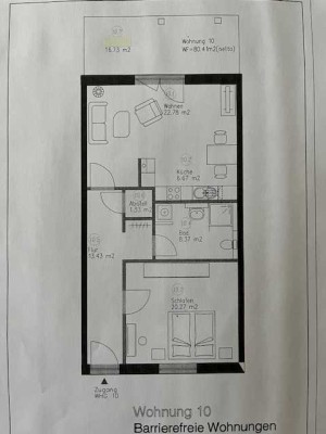 Exklusive barrierefreie 2-Raum Wohnung mit großem Balkon