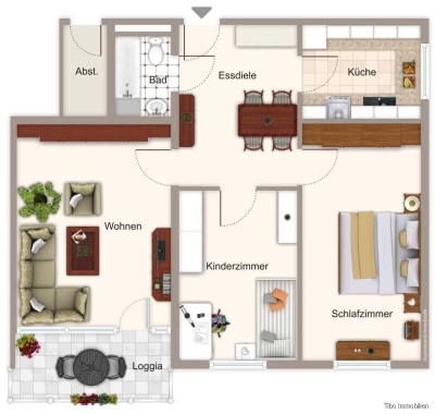 TOP-Kapitalanlage mit 
ca. 5 % Rendite in City-ETW mit Stellplatz