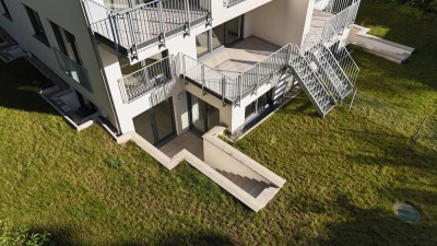 Neubau/Erstbezug im Eberstädter Villenviertel - Exklusive 3-Zimmer-Maisonettewohnung mit Garten