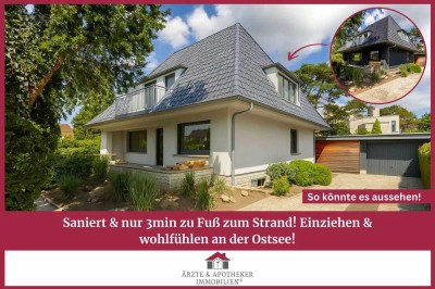 Saniert & nur 2min zu Fuß zum Strand! Einziehen & wohlfühlen an der Ostsee!