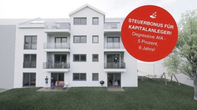 Provisionsfrei! Barrierefreie 3 Zimmer Neubau Wohnung in Kleinostheim 72 m² mit Loggia