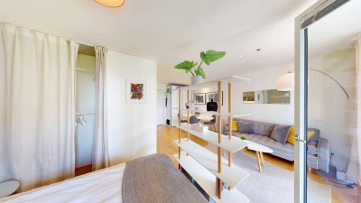 Viertel Zwei: Neubau Balkonwohnung Studio | U2 | WU&amp;SFU