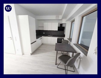 Neues 1-Zimmer-Apartment, separater Koch- und Essbereich + Einbauküche + Duschbad + Aufzug