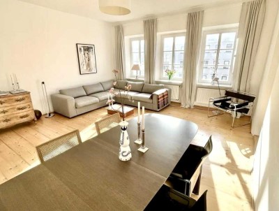 Lehel am Isartor. Zentrale Bestlage. Neu, hochwertig möblierte 3,5 Zimmer. Großer Garten WG geeignet