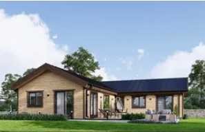 Fertighaus aus Holz (isoliert) 129 m² Wohnfläche