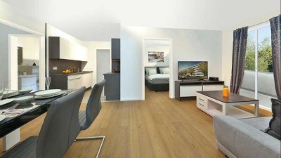 Vollmöblierte 2-Zimmer-Wohnung m. Balkon in Markt Schwaben , 100 m. von S Bahn