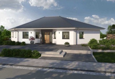 Dreifach  sparen.  Bungalow als klimafreundlicher Neubau mit PV - Anlage. Kfw Förderung (100.000,--