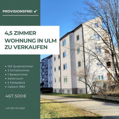 Hochwertige 4,5-Zimmer-Wohnung in Ulm - Ideal für Familie oder Kapitalanleger - Provisionsfrei