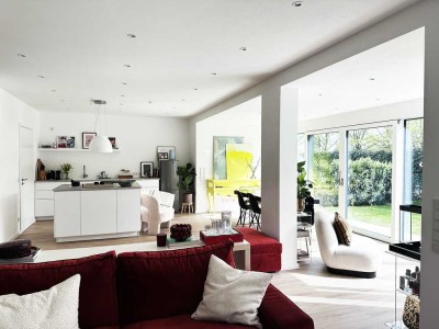 Luxuriöse, möblierte 3-Zimmer Terrassenwohnung mit Garten in Tutzing