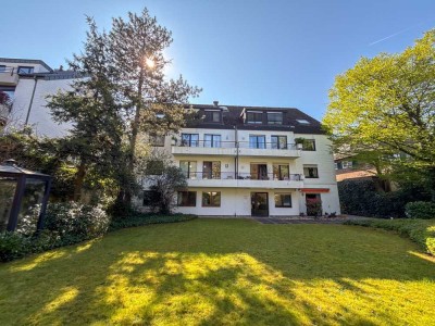 Stilvolle Maisonettewohnung mit Kamin, Balkon & Wellnessbereich in Bestlage von Düsseldorf-Ludenberg