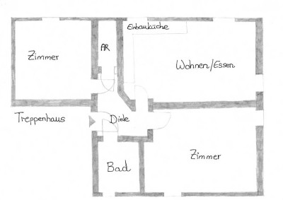 Moderne 2-Zimmer-Dachgeschosswohnung mit großer Wohnküche in Köln-Zündorf