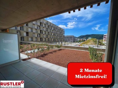 2 MONATE MIETZINSFREI!! - Moderne 2-Zimmer-Gartenwohnung mit Blick ins Grüne