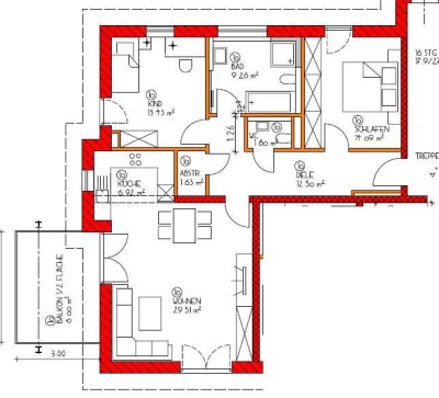 Schöne, geräumige 3- Zimmer Wohnung in Mühldorf am Inn