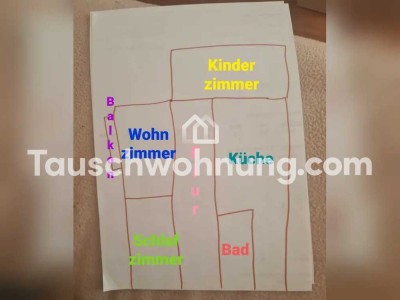 Tauschwohnung: Tausche 3 Raumwohnung gegen größere 3 Raumwohnung