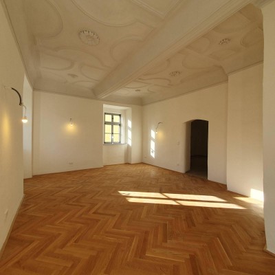 Sanierte 3-Zimmer Altbauwohnung mit Garten und Parkplatz in historischem Stadthaus im Zentrum Friesachs