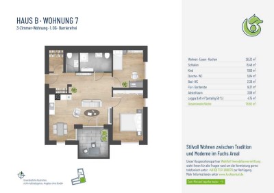 NUR MIT WOHNBERECHTIGUNGSSCHEIN!!!! HN-OST - Exklusive 3-Zimmer-Neubauwohnung (B7)!