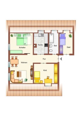 "Modernisierungsbedürftige 4-Zi.-Dachgeschoß-ETW in begehrter Lage von Stuttgart-Degerloch"