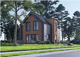 Fertighaus aus Holz (isoliert, KFW 55) 92 m²