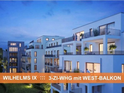 WILHELMS IX   :::   3-ZI-WOHNUNG mit WEST-BALKON