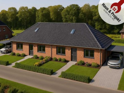 Ebenerdige Bungalowhälfte in ruhiger, ländlicher Lage nahe Aurich