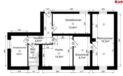 SOMMERAKTION: TOP-sanierte 3-Zimmer-Wohnung zum kleinen Preis! Vorteilhafte Lage am ruhigen Stadtrand von Steyr! Große Fenster, traumhaftes Badezimmer und praktischer Grundriss versprechen höchste Wohnqualität!