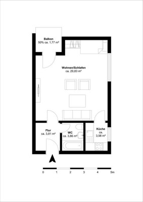 Modernes 43 m² Apartment mit Balkon, Einbauküche & Stellplatz in begehrter Wohnlage