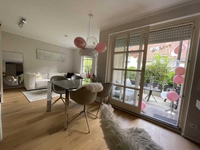 Möblierte, sanierte 1,5-Zimmer-EG-Wohnung mit gehobener Ausstattung inkl. TG-Stellplatz
