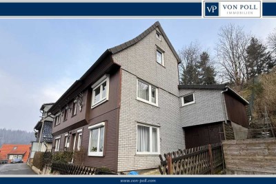 Kleines Einfamilienhaus mit  ca. 115 m² Wohnfläche und 540 m² Grundstück am Hang