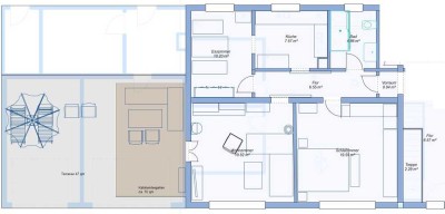 Gepflegte 2,5-Zimmer Wohnung mit Balkon in Ingersheim