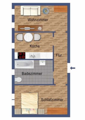 Charmante Wohnung mit Wohlfühlfaktor – ideal für Singles oder Paare in Wuppertal - Wichlinghausen