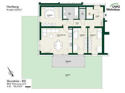 PROVISIONSFREI - Hartberg Bau 32 - geförderte Miete - 4 Zimmer