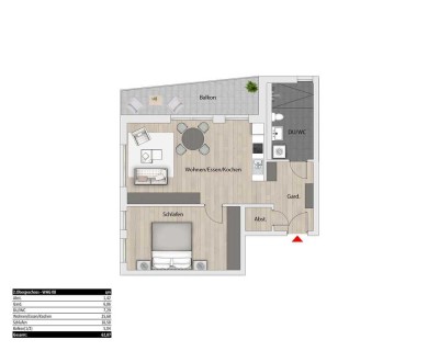 2-Zimmer Wohnung mit Balkon und Aufzug im betreuten Wohnen