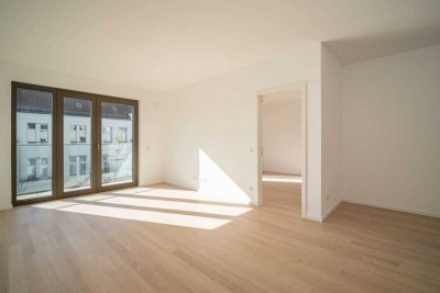 Moderne 2-Zimmer-Wohnung mit Balkon und bodentiefen Fenstern