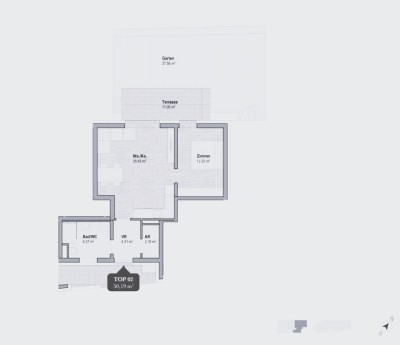 2 Zimmer Neubauwohnung (50,19 m²)mit Terrasse und Grünbereich in Geidorf/Graz