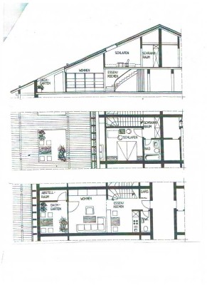 Freundliche 2-Zimmer-Maisonette-Wohnung mit gehobener Innenausstattung mit EBK in Bodenmais