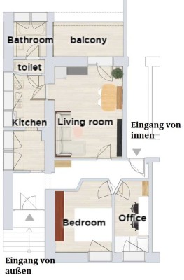 Schöne 3-Zimmer-Wohnung im Stadtzentrum zu vermieten
