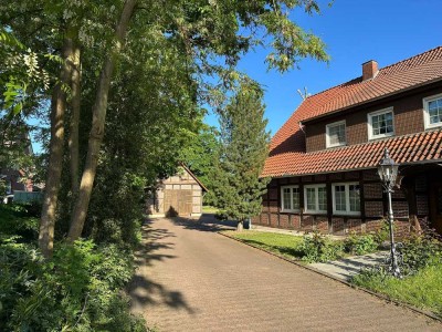 Wohnen im Park, Doppelhaus im Fachwerkstil