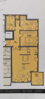 Hochwertige, barrierefreie 93m²-Wohnung (2ZKB) mit Ausblick