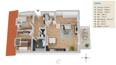 Altbau-Dachgeschosswohnung TOP 8, sofort verfügbar!