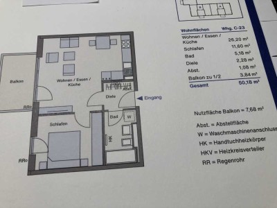 Moderne, helle Wohnung mit zwei Zimmern und Balkon in Moosburg an der Isar
