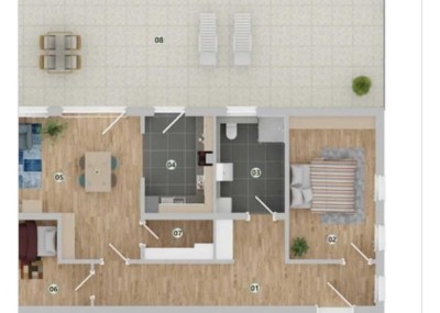 Sonnige 3-Zimmer Terrassenwohnung mit Balkon in Windorf