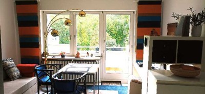 Gepflegte 1-Zi-Wohnung mit Balkon - EBK - Kellerabteil - Waschküche - teilmöbliert