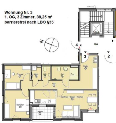 zum Wohlfühlen - 3-Zimmerwohnung mit Loggia